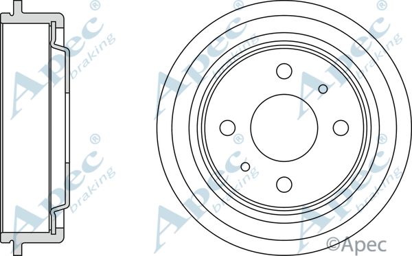 APEC BRAKING stabdžių būgnas DRM9121